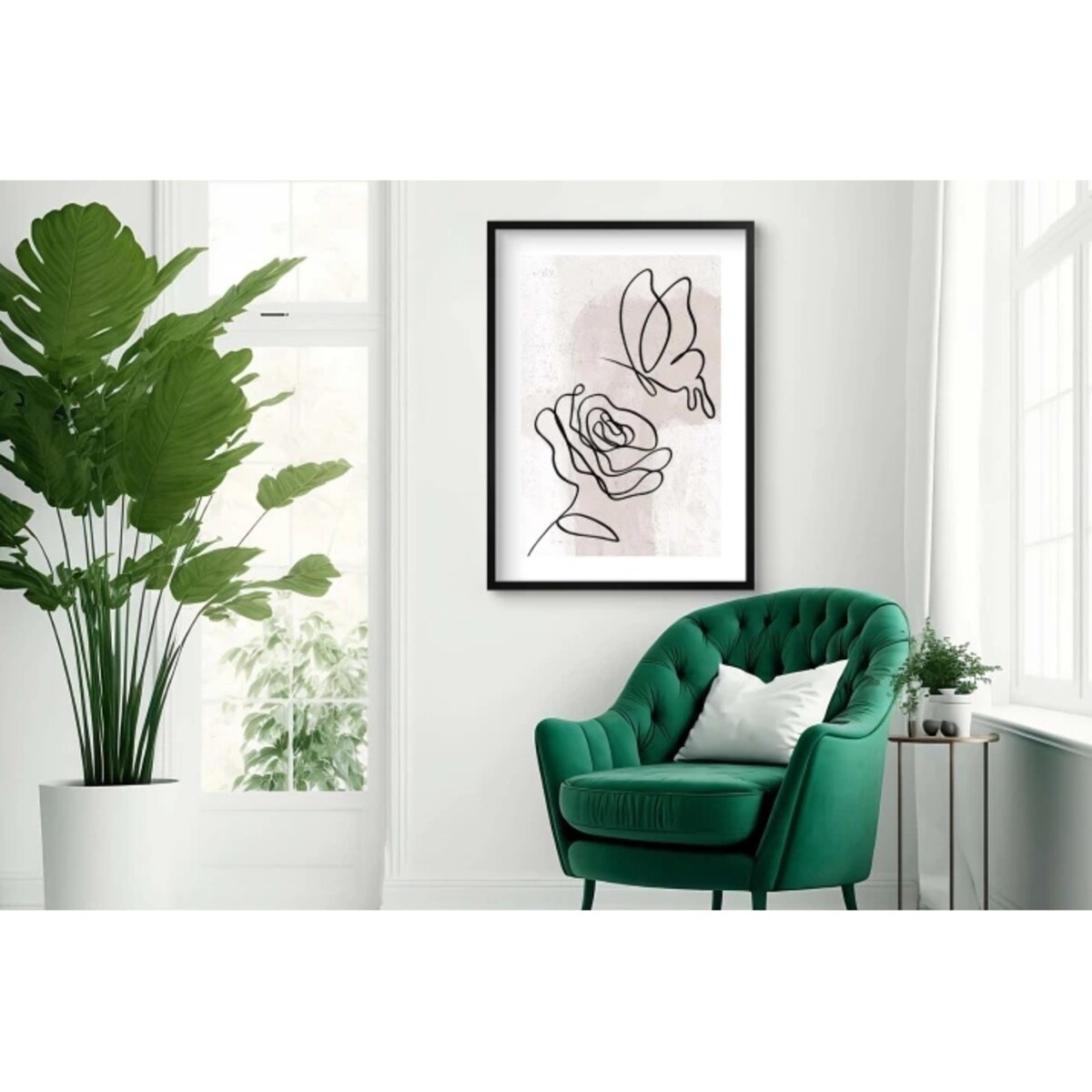 Nowoczesny Plakat Obraz ścienny na ścianę Kwiat Róża do salonu sypialni