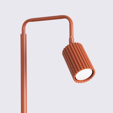 Lampa podłogowa KARBON 1 ochra czerwona