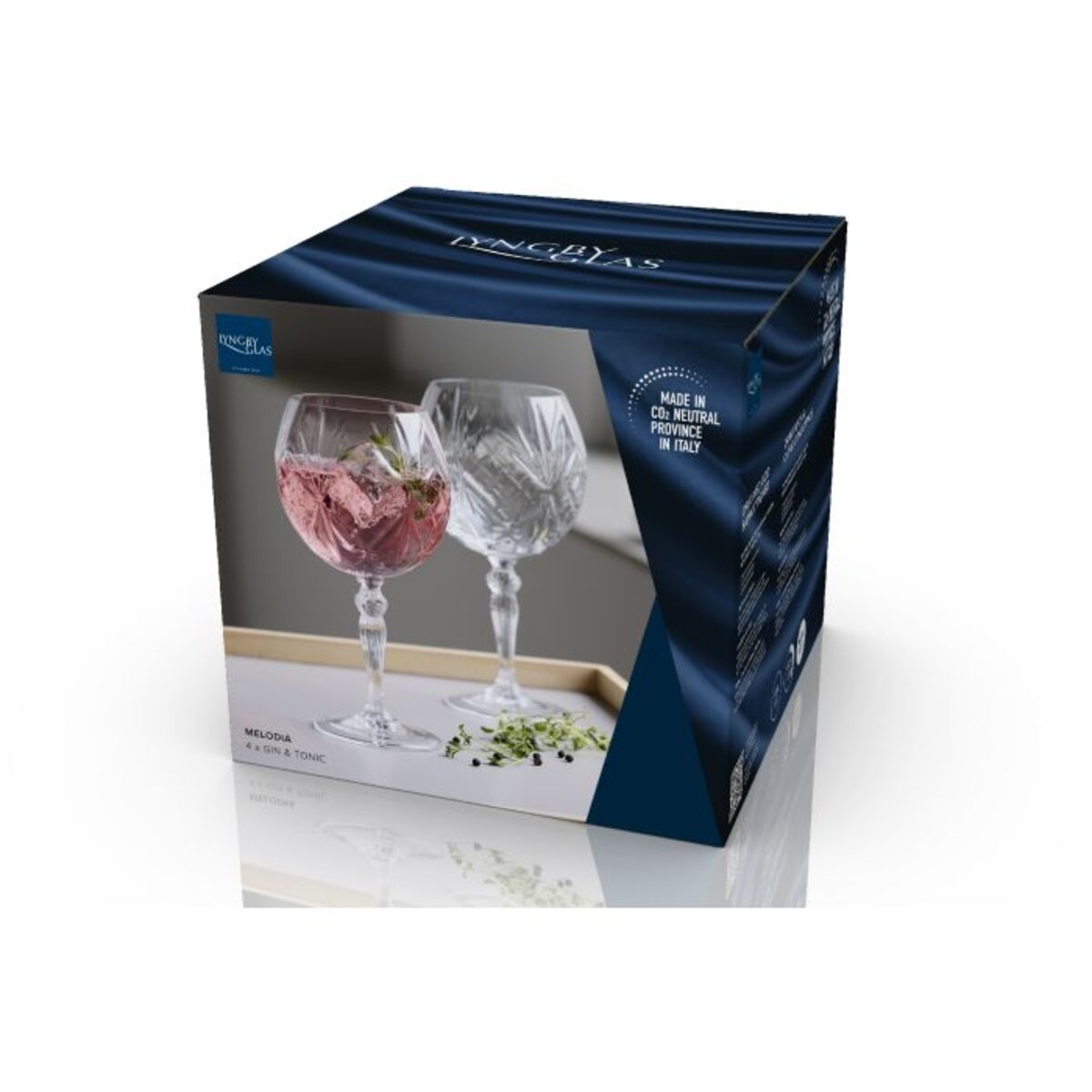 Kieliszki do ginu ze szkła kryształowego Melodia 650 ml 4 sztuki 33654