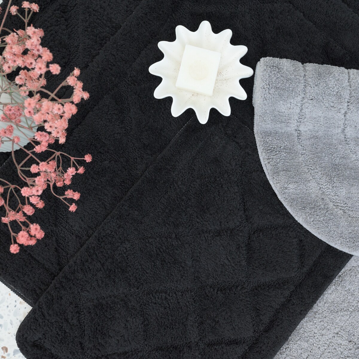 Dywanik łazienkowy Soft 50x80 cm e-floor antypoślizgowy czarny