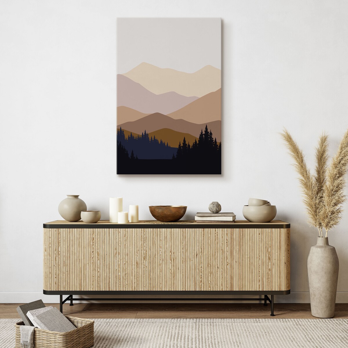 Obraz Krajobraz Akwarelowe Góry 80x120cm