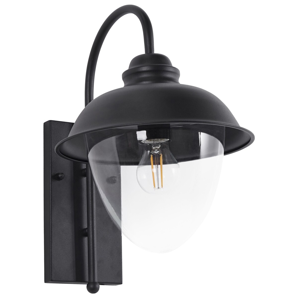 Lampa ścienna zewnętrzna czarna BANKA