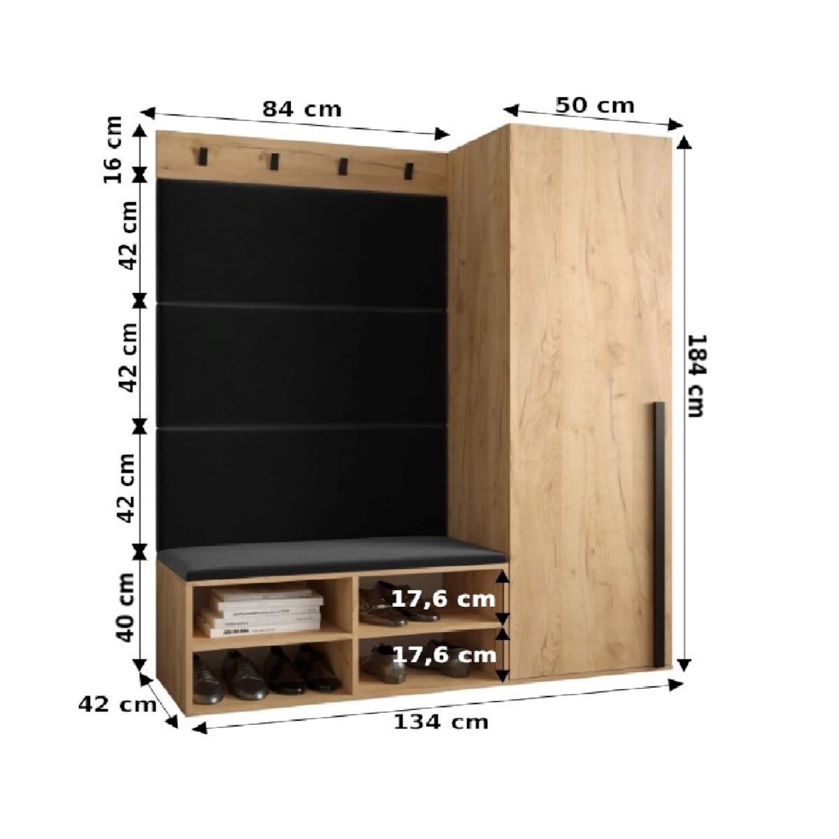 Garderoba do przedpokoju Abiks MIRO 6 craft+manila02