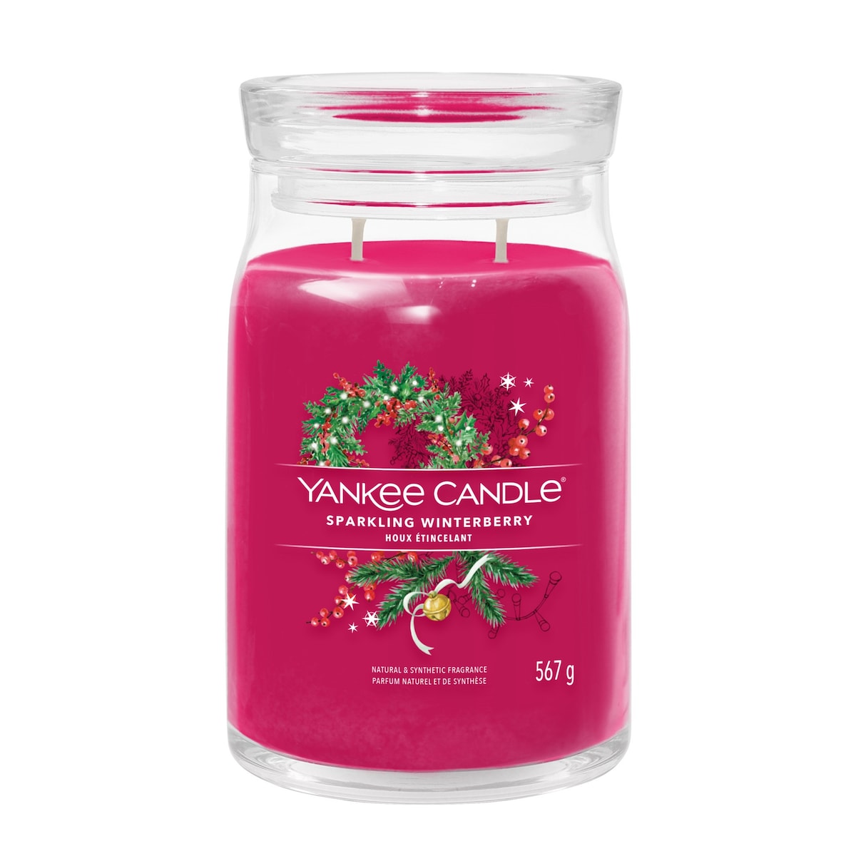 YC SIGNATURE - Świeca duża SPARKLING WINTERBERRY