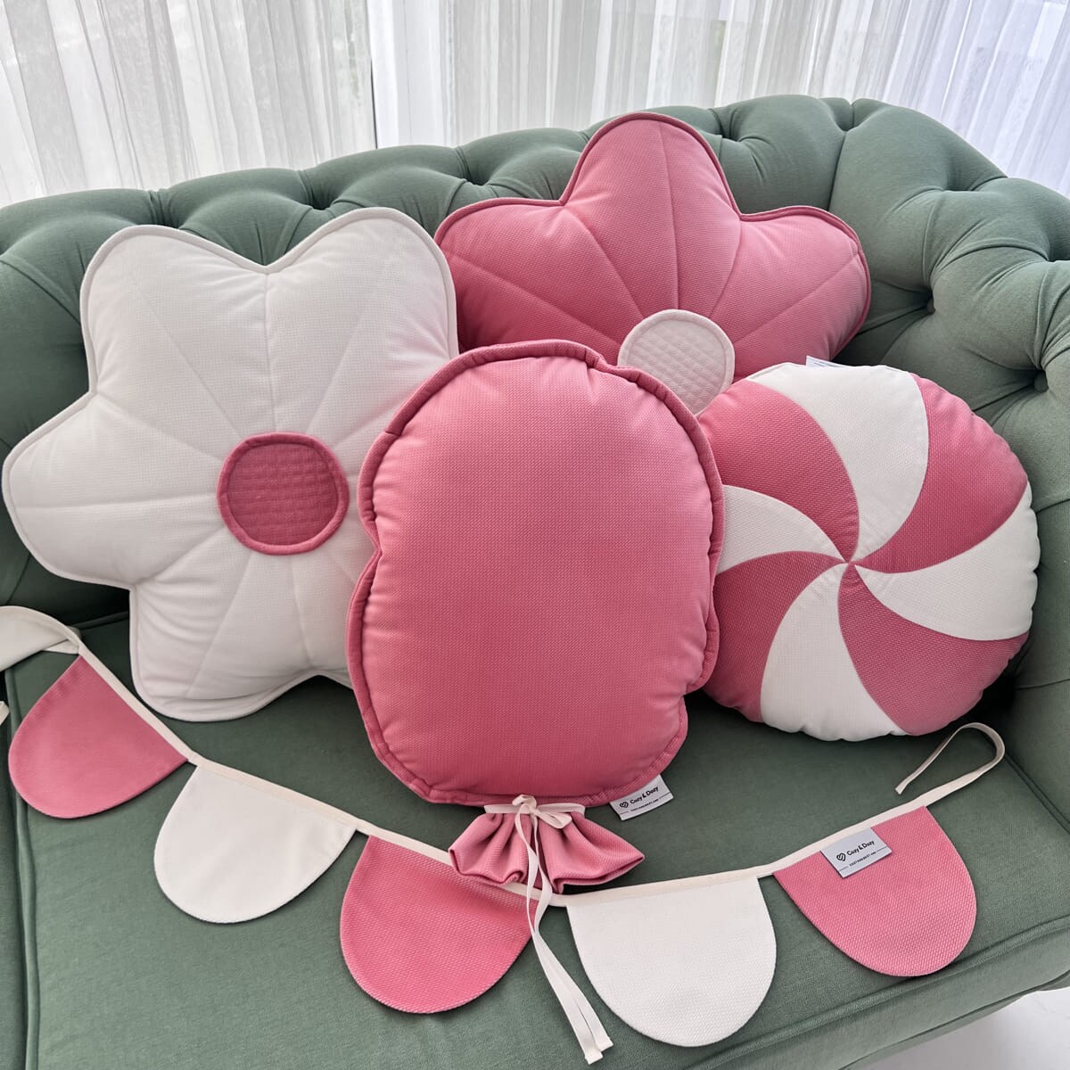 Okrągła poduszka cukierek - Coral Candy