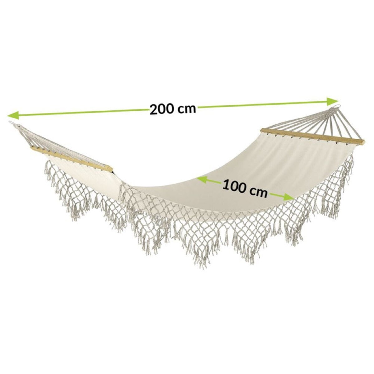 Hamak ogrodowy w stylu Boho kremowy