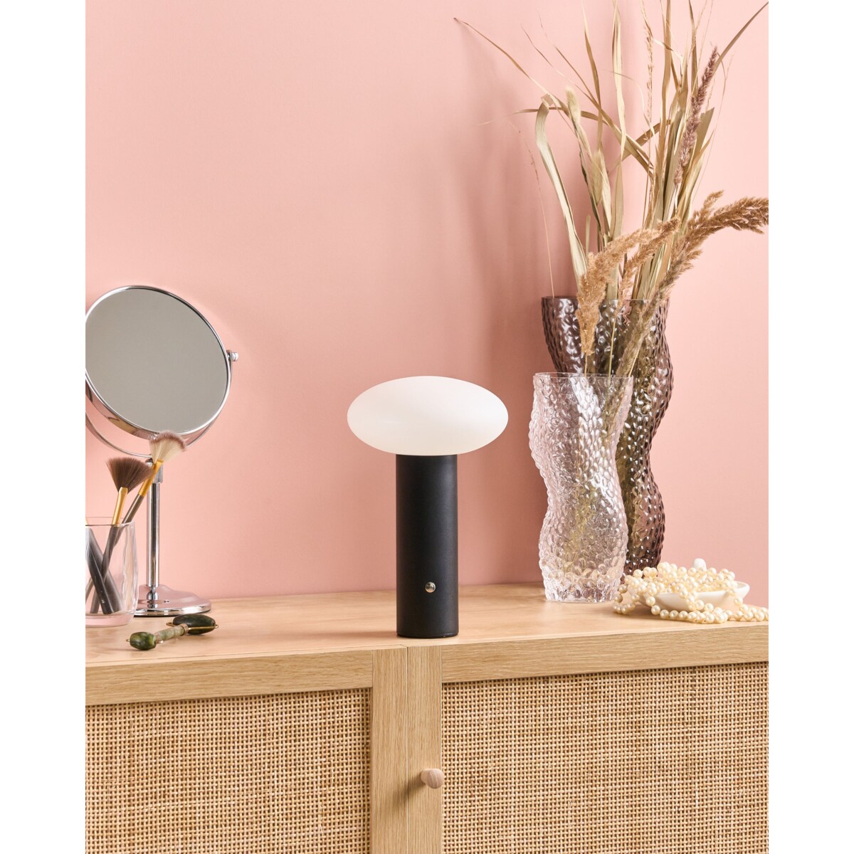 Bezprzewodowa lampa stołowa LED BUAYAN Ze ściemniaczem Metal Czarny