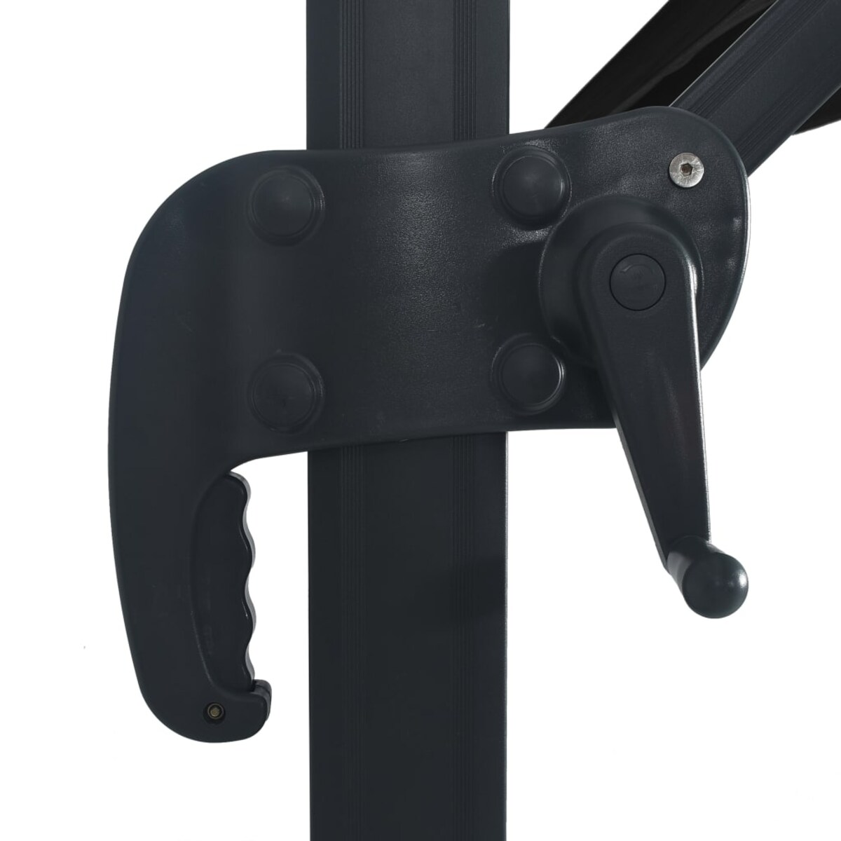 vidaXL Parasol z LED i aluminiowym słupkiem, 400x300 cm, czarny