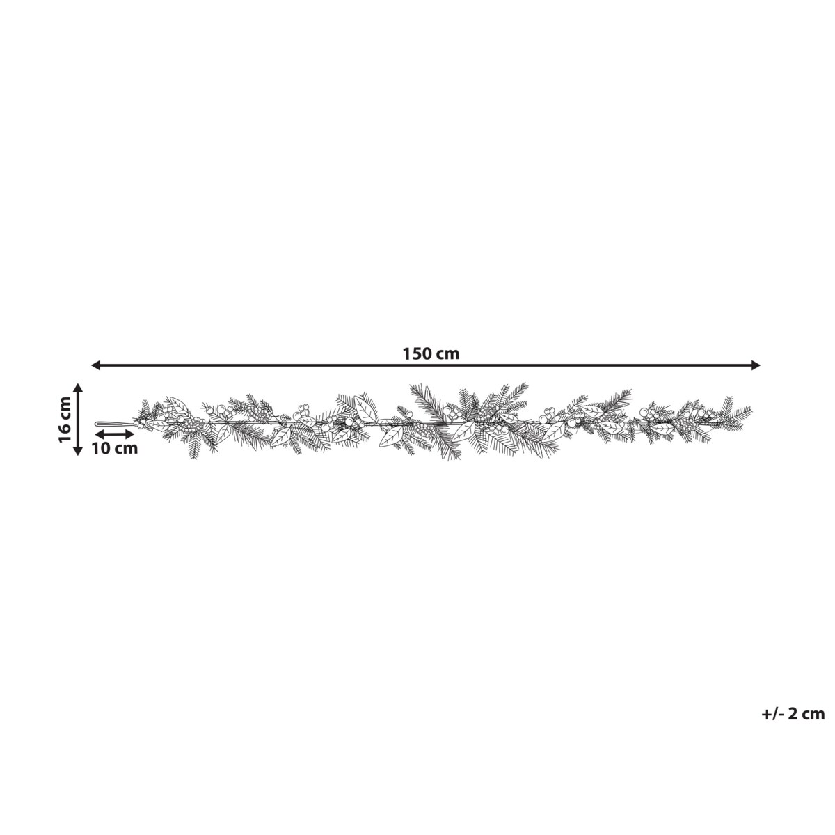 Świąteczna girlanda 150 cm wielokolorowa TERRASSA