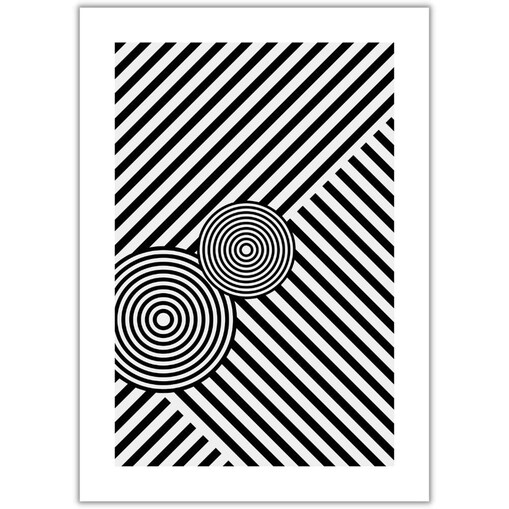 plakat black and white abstract 4 50x70 cm