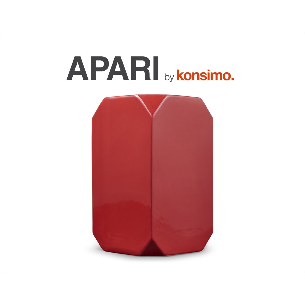 Konsimo APARI Wazon, czerwony