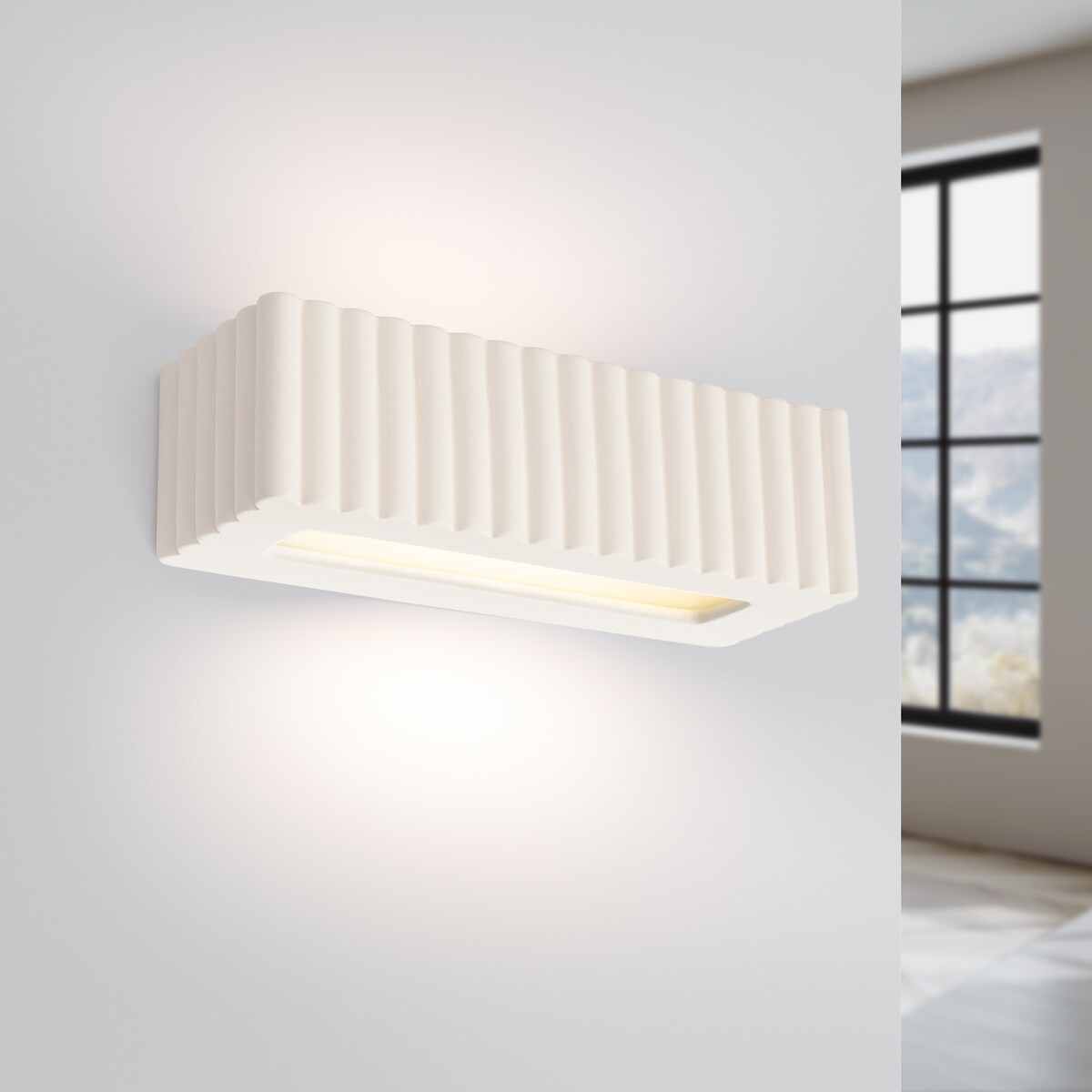 Kinkiet ceramiczny RIGATA biały