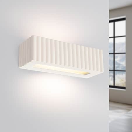 Kinkiet ceramiczny RIGATA biały