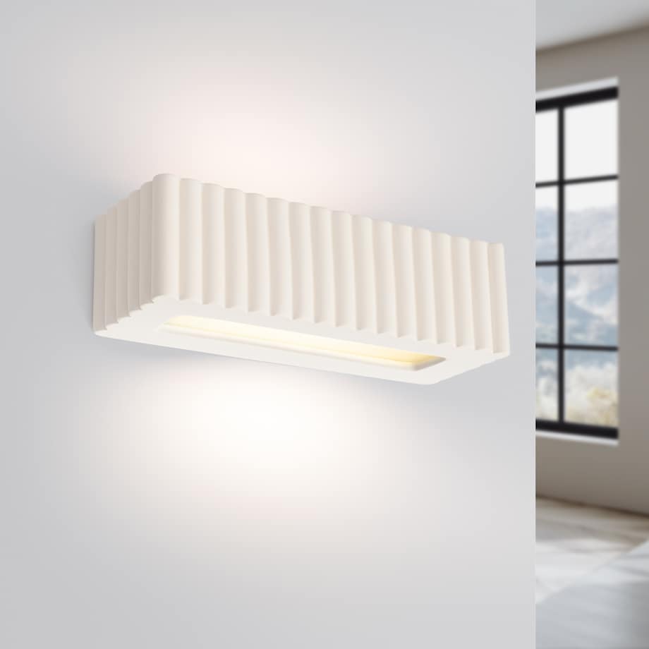 Kinkiet ceramiczny RIGATA biały