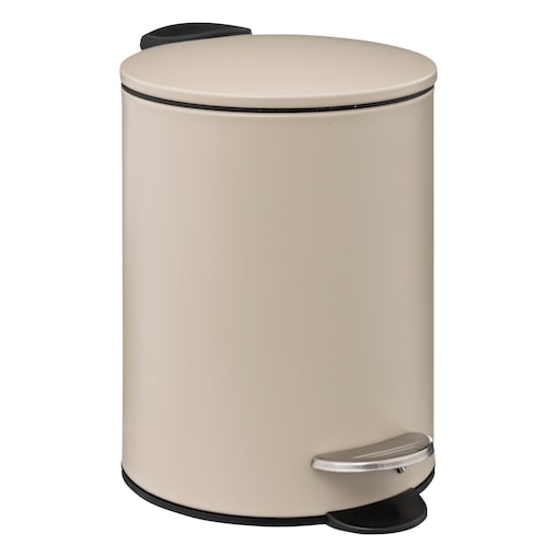 Kosz na śmieci do łazienki, mały, 3 l, kolor beżowy, metal