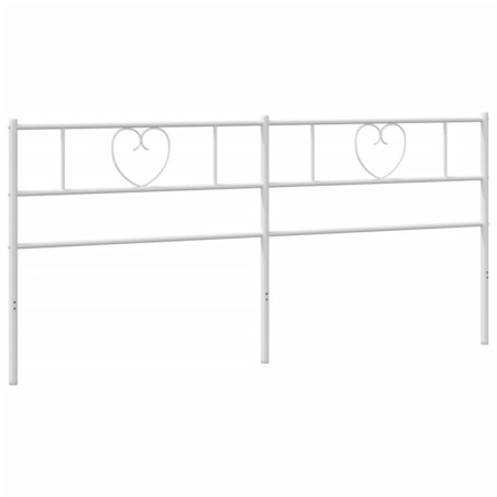 vidaXL Metalowe wezgłowie, białe, 200 cm