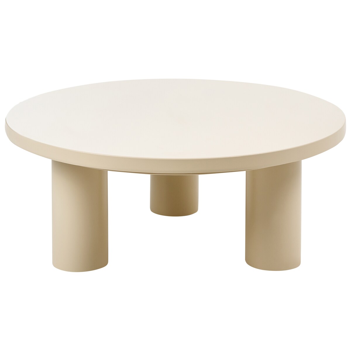 Stolik kawowy ogrodowy VIPITENO 80 cm 80 cm Metal Beżowy