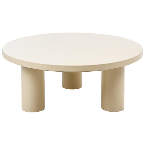 Stolik kawowy ogrodowy VIPITENO 80 cm 80 cm Metal Beżowy