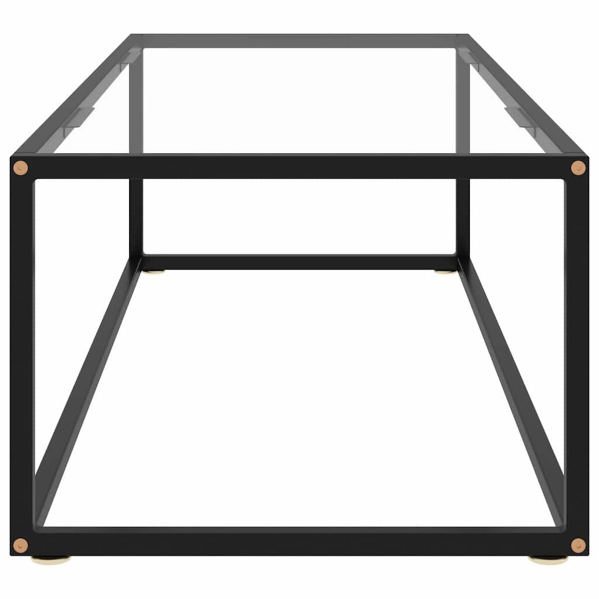 vidaXL Stolik kawowy, czarny, hartowane szkło, 120x60x35 cm