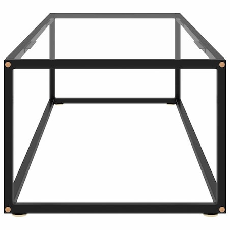 vidaXL Stolik kawowy, czarny, hartowane szkło, 120x60x35 cm