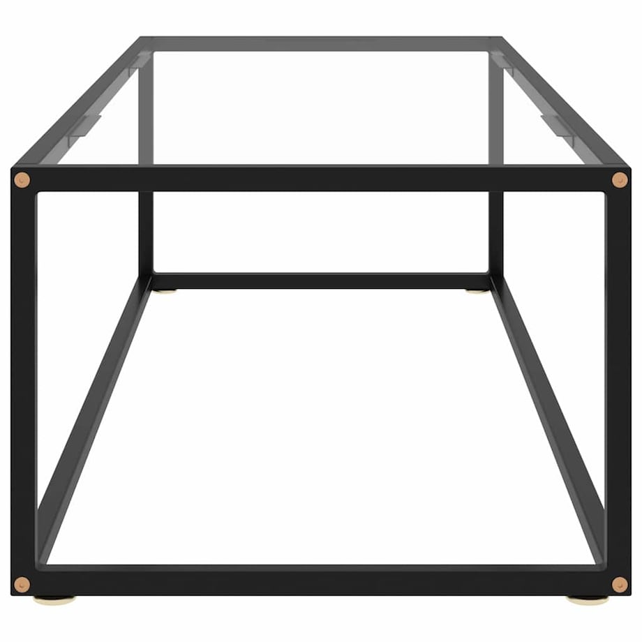 vidaXL Stolik kawowy, czarny, hartowane szkło, 120x60x35 cm