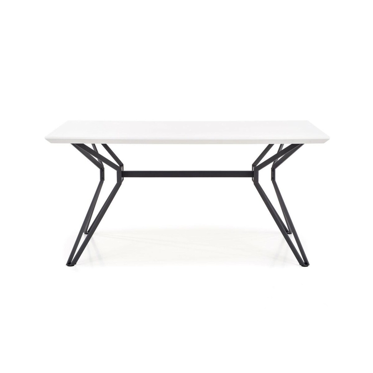 STÓŁ ROZKŁADANY Class biało-czarny 160/90/76 cm BLAT MDF