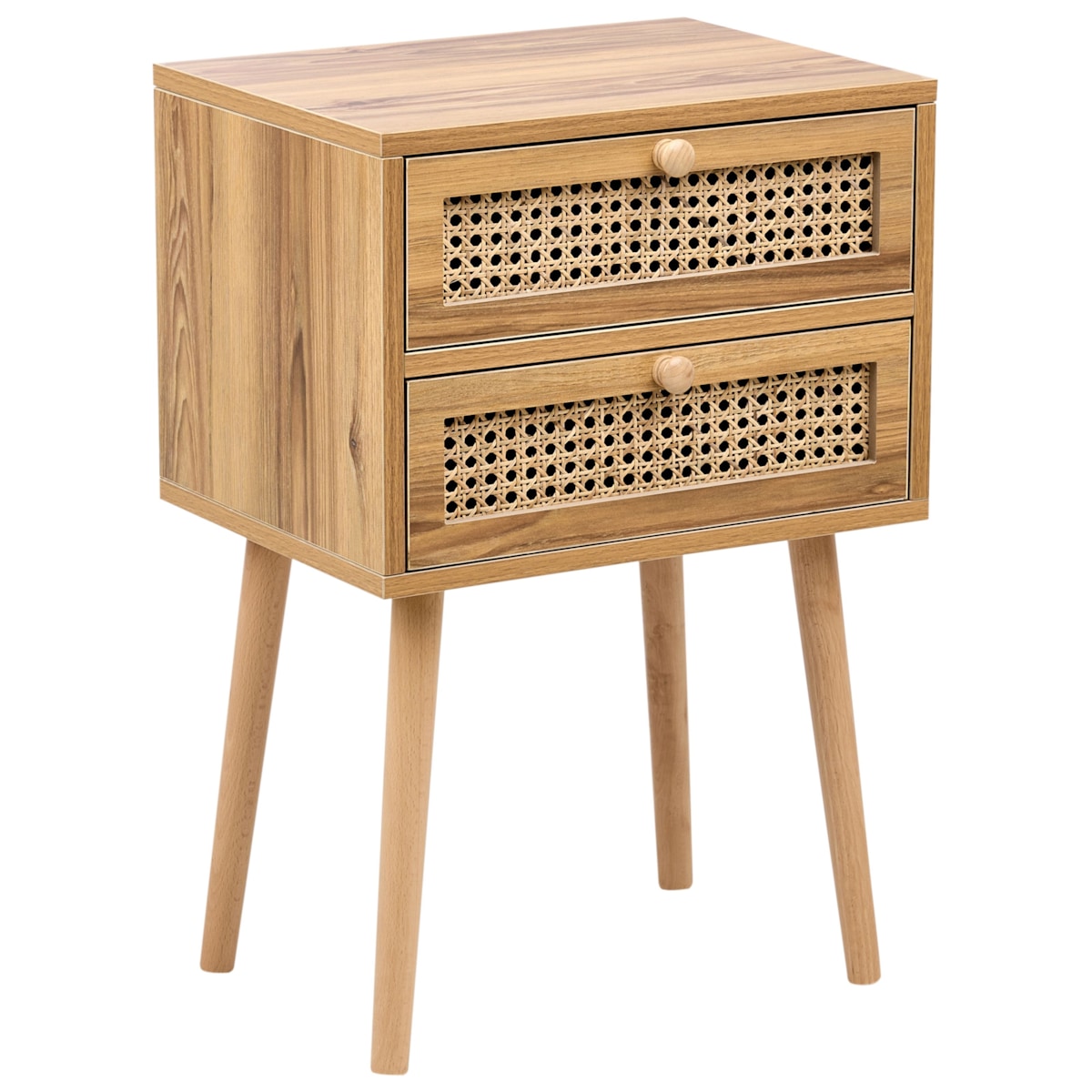 Szafka nocna BUTTE Drewno Jasnobrązowy