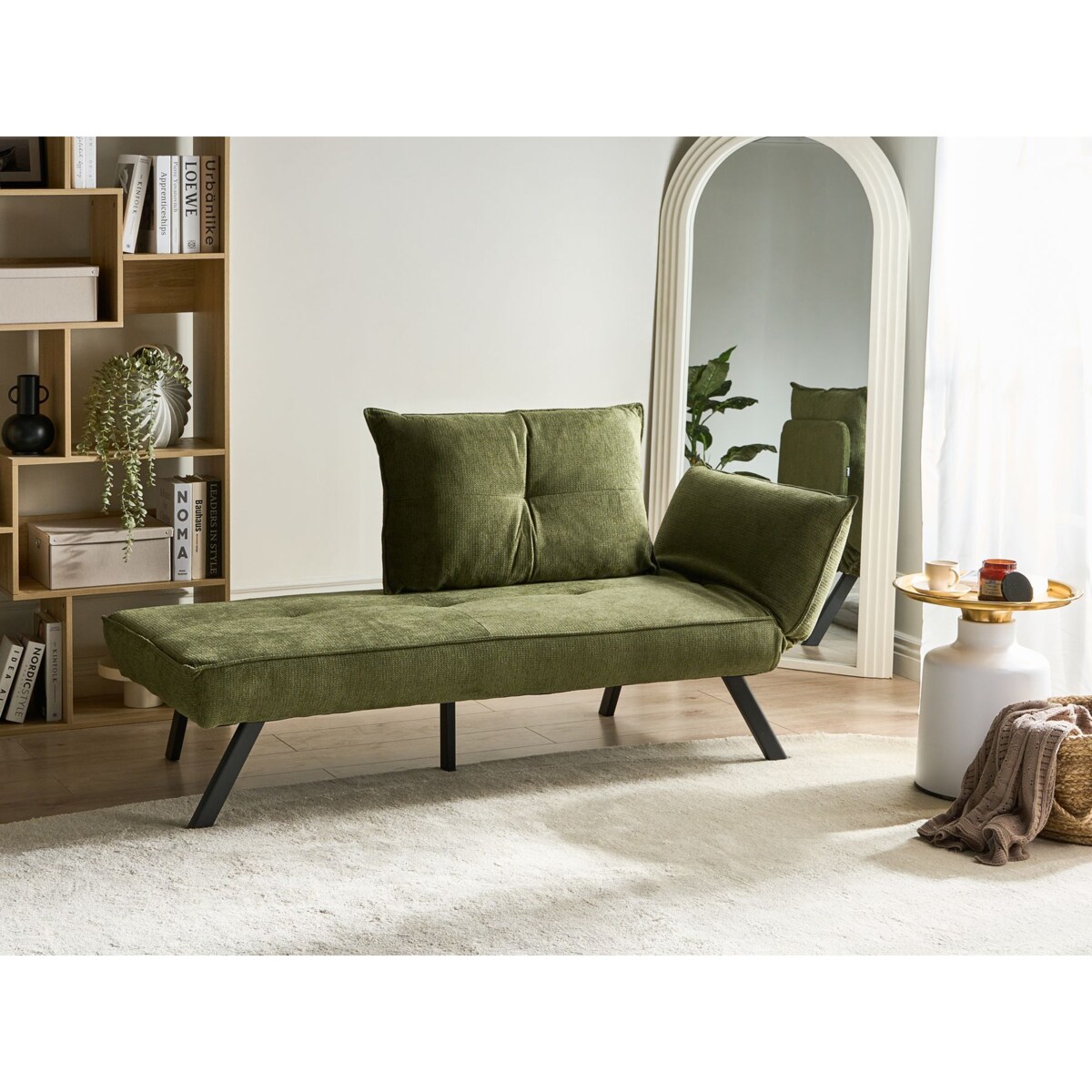 Szezlong prawostronny ROCAMADOUR Zielony