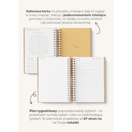Planner Tygodniowy 2026 na spirali – Amaranth