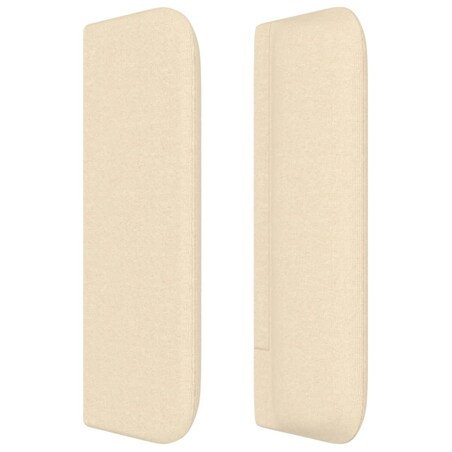 vidaXL Zagłówek uszak, kremowy, 83x16x78/88 cm, tkanina