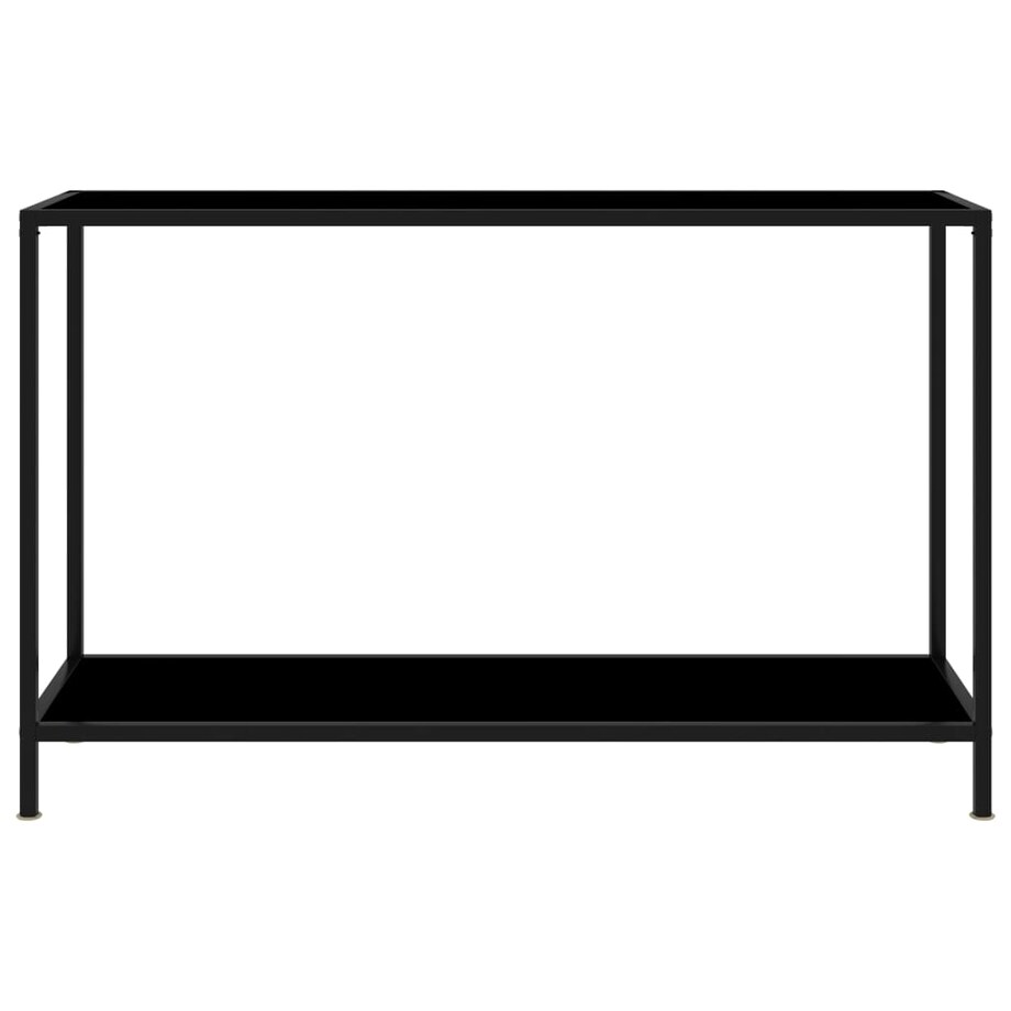 vidaXL Stolik konsolowy, czarny, 120x35x75 cm, szkło hartowane