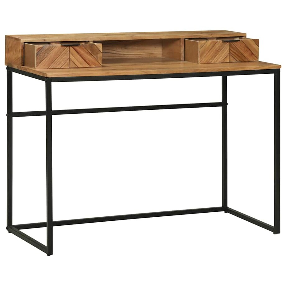 vidaXL Biurko z szufladą Brązowy 110 x 50 x 87 cm Lite drewno akacjowe