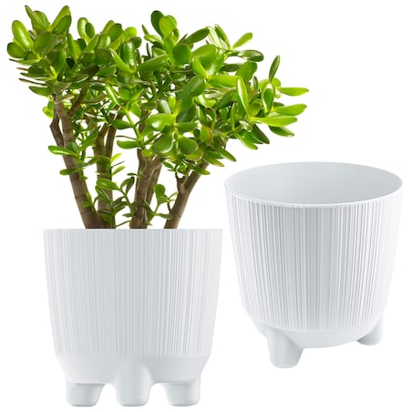 Doniczka Osłonka Okrągła Na Kwiaty 14,5 Cm Biała