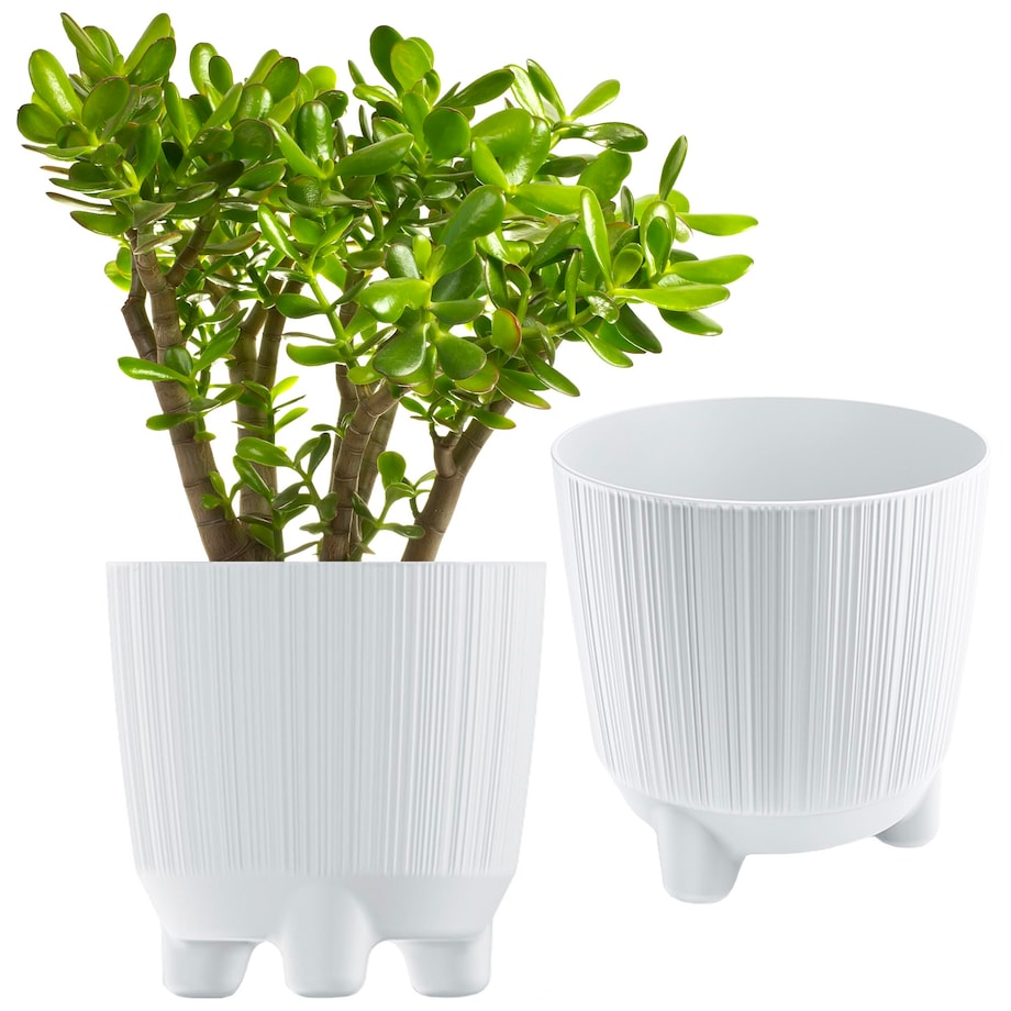 Doniczka Osłonka Okrągła Na Kwiaty 14,5 Cm Biała