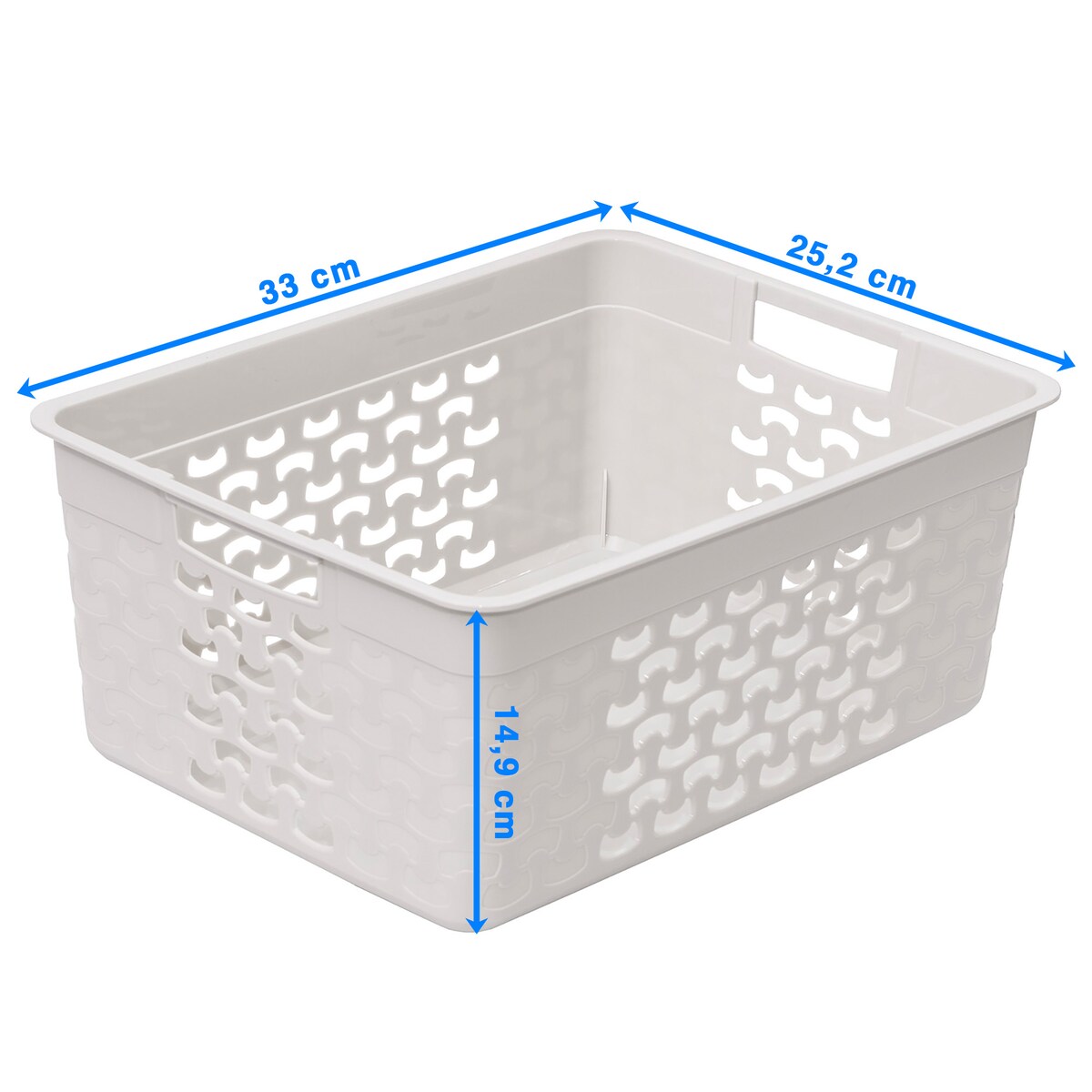 Koszyk Ażurowy Koszyczek Pudełko Organizer Biały