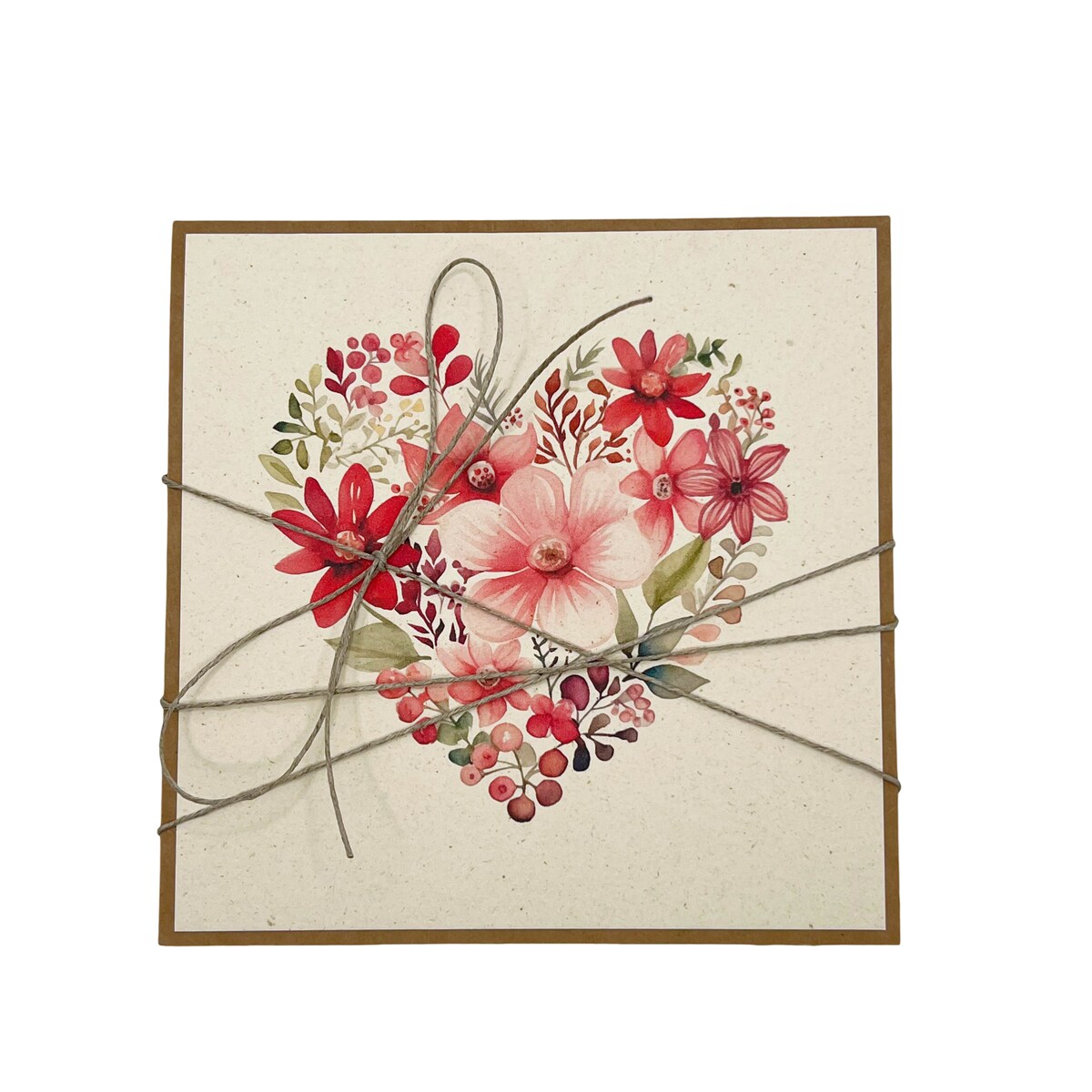 Wyjątkowa kartka ręcznie robiona na walentynki - walentynka z sercem piękne życzenia na walentynki dla niej