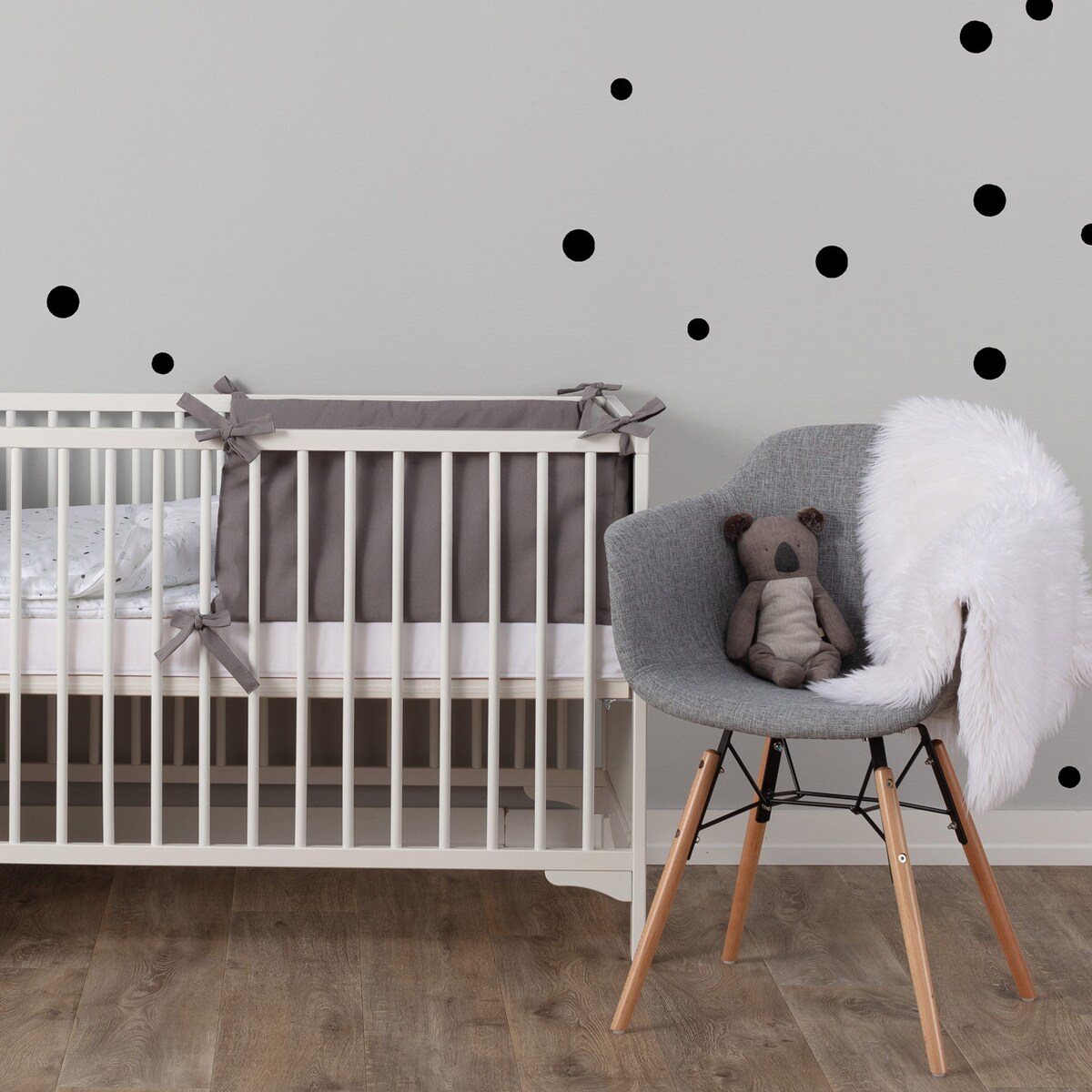 Zestaw naklejek Mini Dots black tone, 40x40 cm