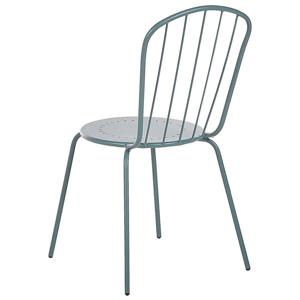 Zestaw 4 krzeseł ogrodowych metalowy jasnoniebieski CALVI