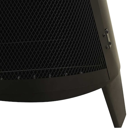 vidaXL Piecyk ogrodowy z pogrzebaczem, 38x38x122 cm, stalowy