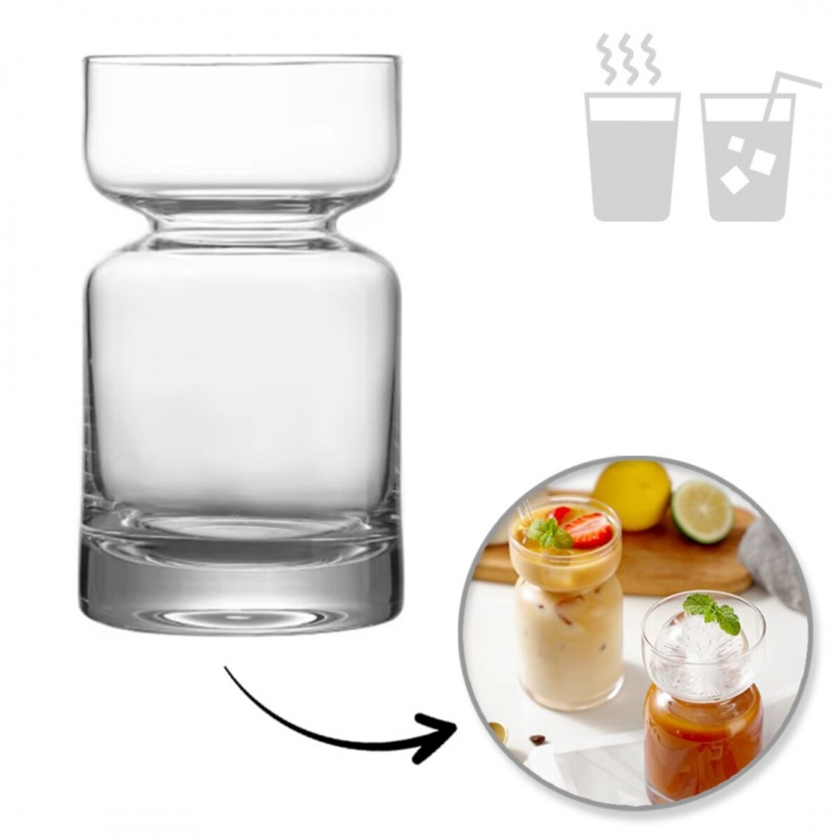 Szklanka Klepsydra Flow Glass 350 ml 1szt - SZK191