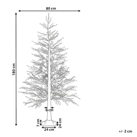 Dekoracja ogrodowa LED SUONTEE Choinka 180 cm Biały