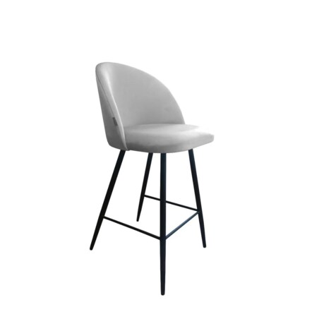 Hoker niski CLAUDINE VELVET jasno szary