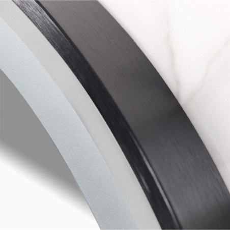 Lustro ścienne LED z czarną ramą MMJ BLACK 50cm