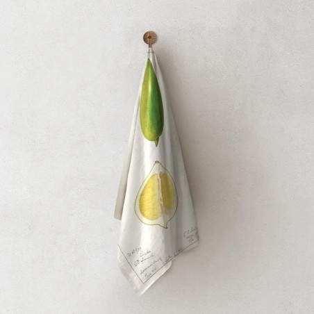 Lniany ręcznik kuchenny - limonka