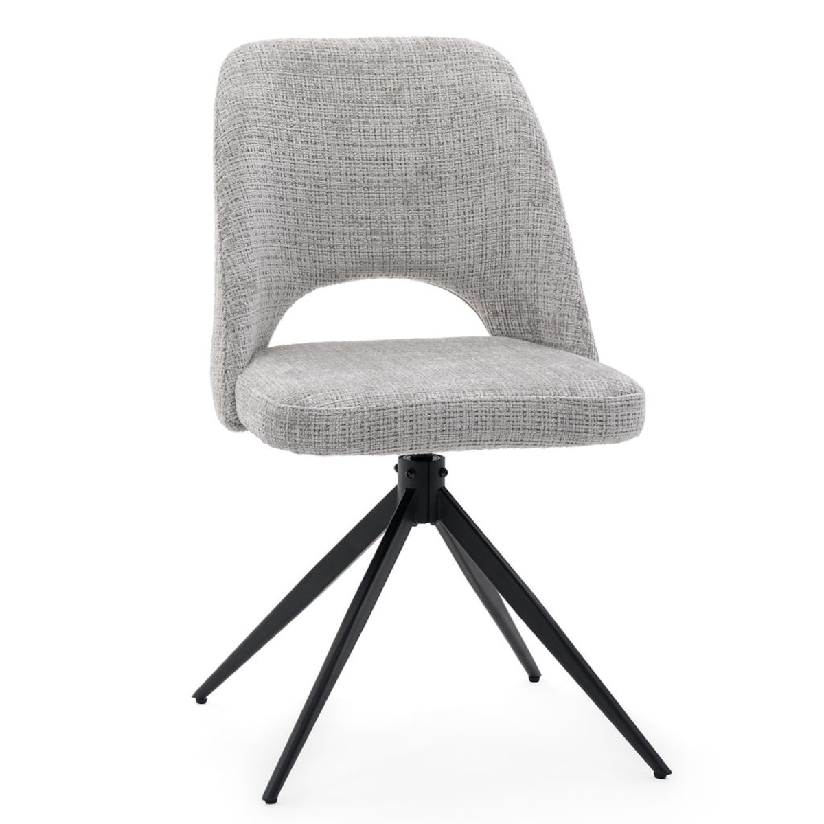 Krzesło tapicerowane obrotowe MILO II jasny szary do salonu jadalni kuchni