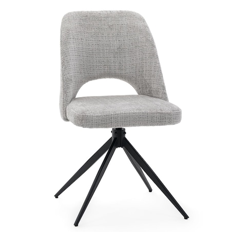 Krzesło tapicerowane obrotowe MILO II jasny szary do salonu jadalni kuchni