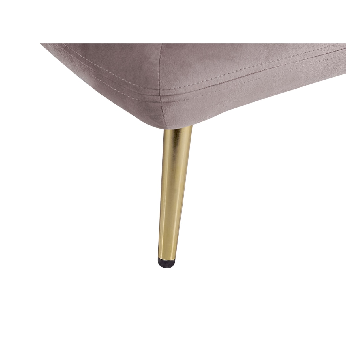 Szezlong lewostronny brązowy z białym GONESSE