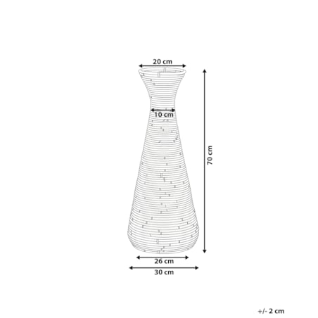 Wazon dekoracyjny NIDRI Rattan 70 cm Naturalny