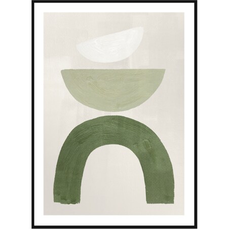 Poster Story, Plakat, Obraz - Zielone Kształty No1, wymiary 30 x 42 cm