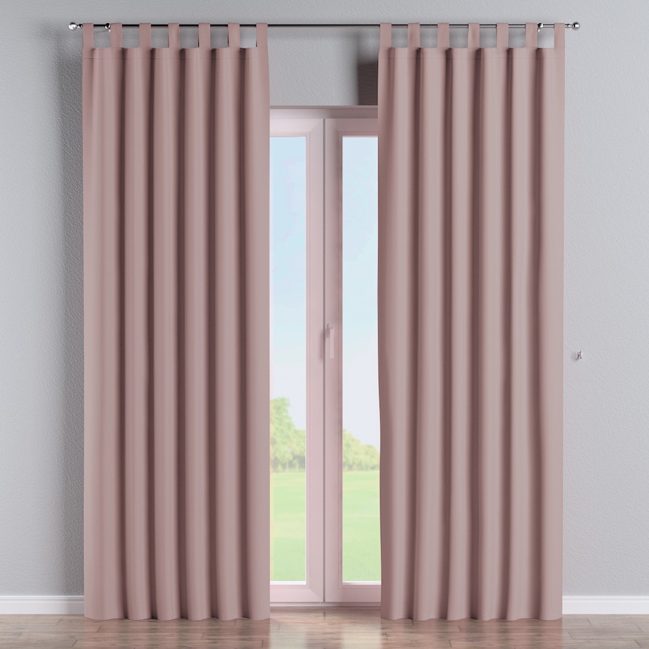 Zasłona na szelkach 1 szt. 130x245 pudrowy róż